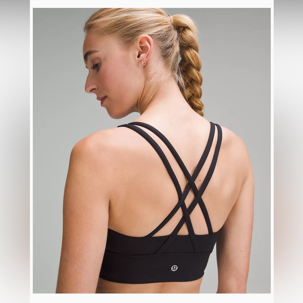 Black Lululemon Energy Longline Bra
Medium Support, B–D Cups Size 4 - Picture 3 of 6